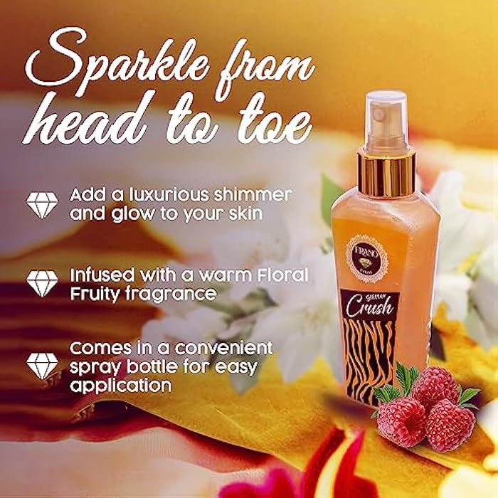 Frano Crush Diamond Shimmer Body Mist for Women - 100ml - Image 2